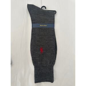 Merino Wool Polo Ralph Lauren gray socks NWT